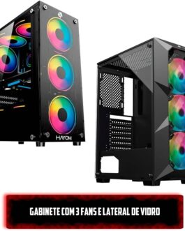 PC GAMER LIDER COMPLETO AMD RYZEN 5 4600G, NVME 500GB, 16GB RAM, MONITOR 19,5 TECLADO E MOUSE GAMER-MONTADO
