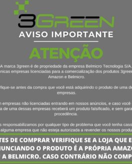 3Green Technology PC Gamer Completo Play Intel Core i7 16GB RAM Placa de vídeo Geforce 4GB SSD 480GB Monitor 20” 75Hz Fonte 500W 3GP-056 Preto