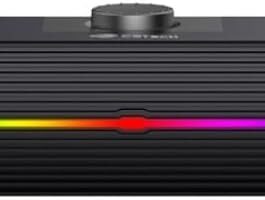 C3Tech SoundBar SB-50BK Preto, Sistema de audio 2.0 USB, conexao de audio p2 3,5mm, Iluminacao Multicores