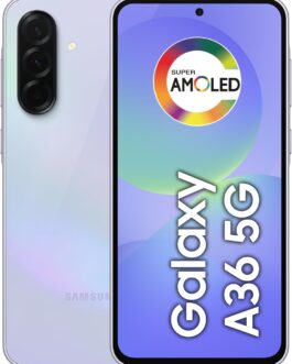 Celular Samsung Galaxy A36 5G 128GB, 6GB RAM, Câmera 50MP, IP67, Super AMOLED 6.7″, Recursos AI, Violeta