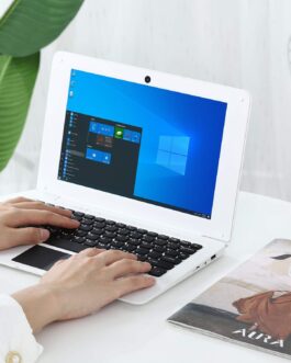 Computador com Windows 10 – Laptop Mini portátil de 10,1 polegadas, 32 GB, ultrafino e leve – Netbook Intel Quad Core PC HDMI WiFi USB Netflix YouTube (branco)