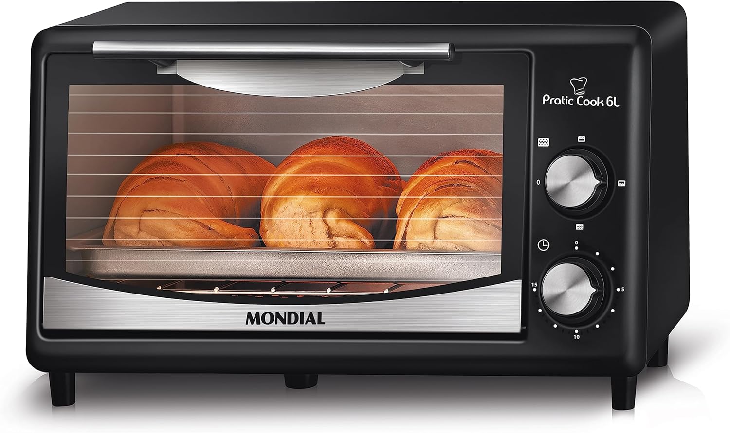 Forno Pratic Cook 6L, Mondial, Preto, 650W, 220V – FR-09