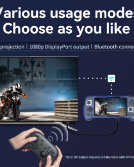 RG556 Handheld Game Console 5.48-inch AMOLED Screen Android 13 System Unisoc T820 5500mAh Retro Video Gaming Console Support 1080p Display Port Output WiFi Bluetooth No Games (DXR-RG556 Blue N)