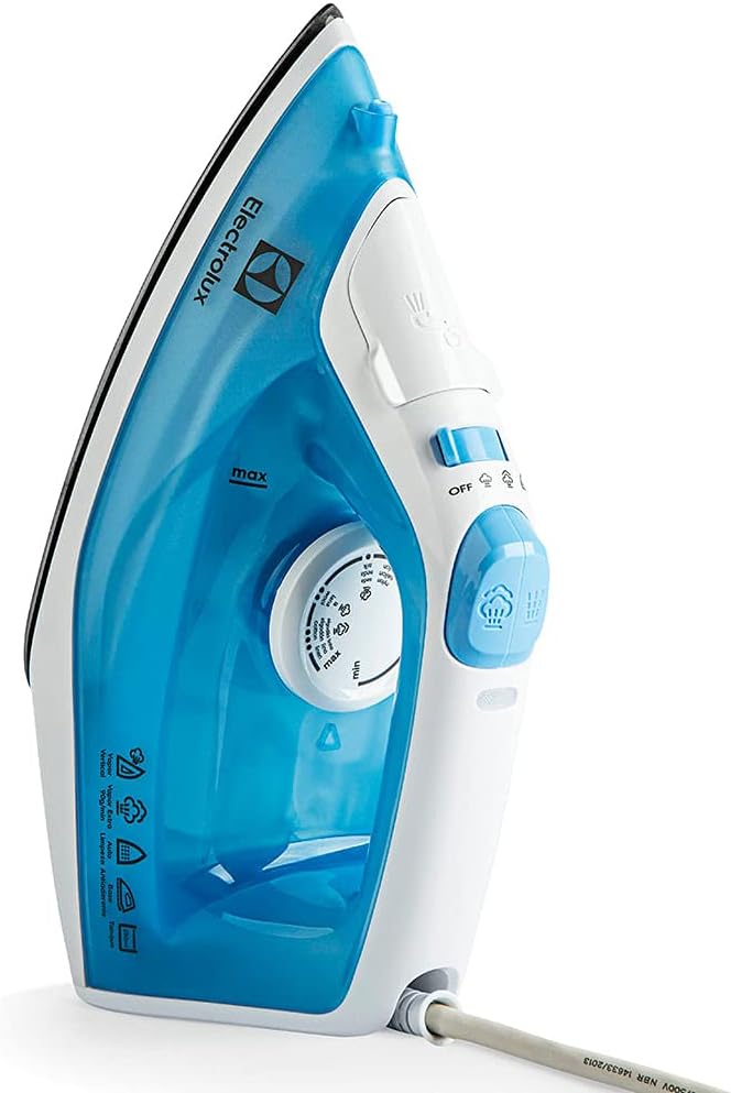 Ferro a Vapor Electrolux Easyline Sie60 Antiaderente 1200w Azul – 127v