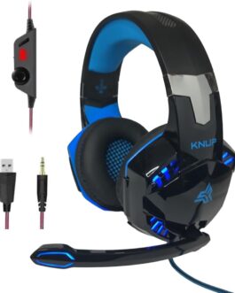 Headset Fone de Ouvido Knup Hathor Video Game Gamers Pc Celular Computador Notebook cor:Azul