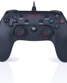 Controle com Fio para Computador e 16 Botões de Comando de Entrada de Dados Saturn G807, Redragon, Joysticks e Controles para Computador, Preto