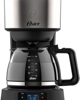 Oster Cafeteira Day Light Programável, 1,2L, 110V, Preto/Inox, 800W, OCAF500