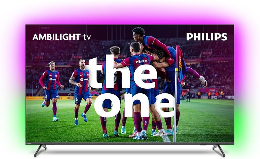 Smart TV 55″ 4K 120 Hz Philips THE ONE 55PUG8808/78, Google TV, Ambilight, P5, DTS Play-Fi, Freesync, Dolby Vision Atmos, 40 WRMS