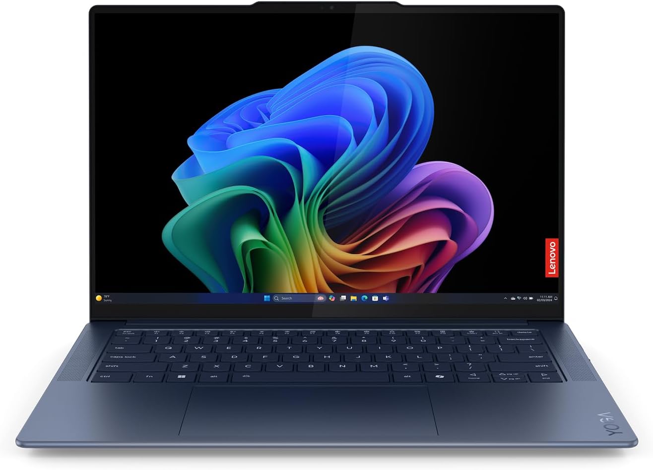 Notebook Lenovo Yoga 7x Snapdragon X Elite X1E-78-100 32GB 1TB SSD W11 14.5″ OLED 83ED001XBR