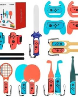 Super Kit 18 em 1 Diversos Acessórios Super Pack Para Jogos Compatível com Console Switch/Oled N-Switch