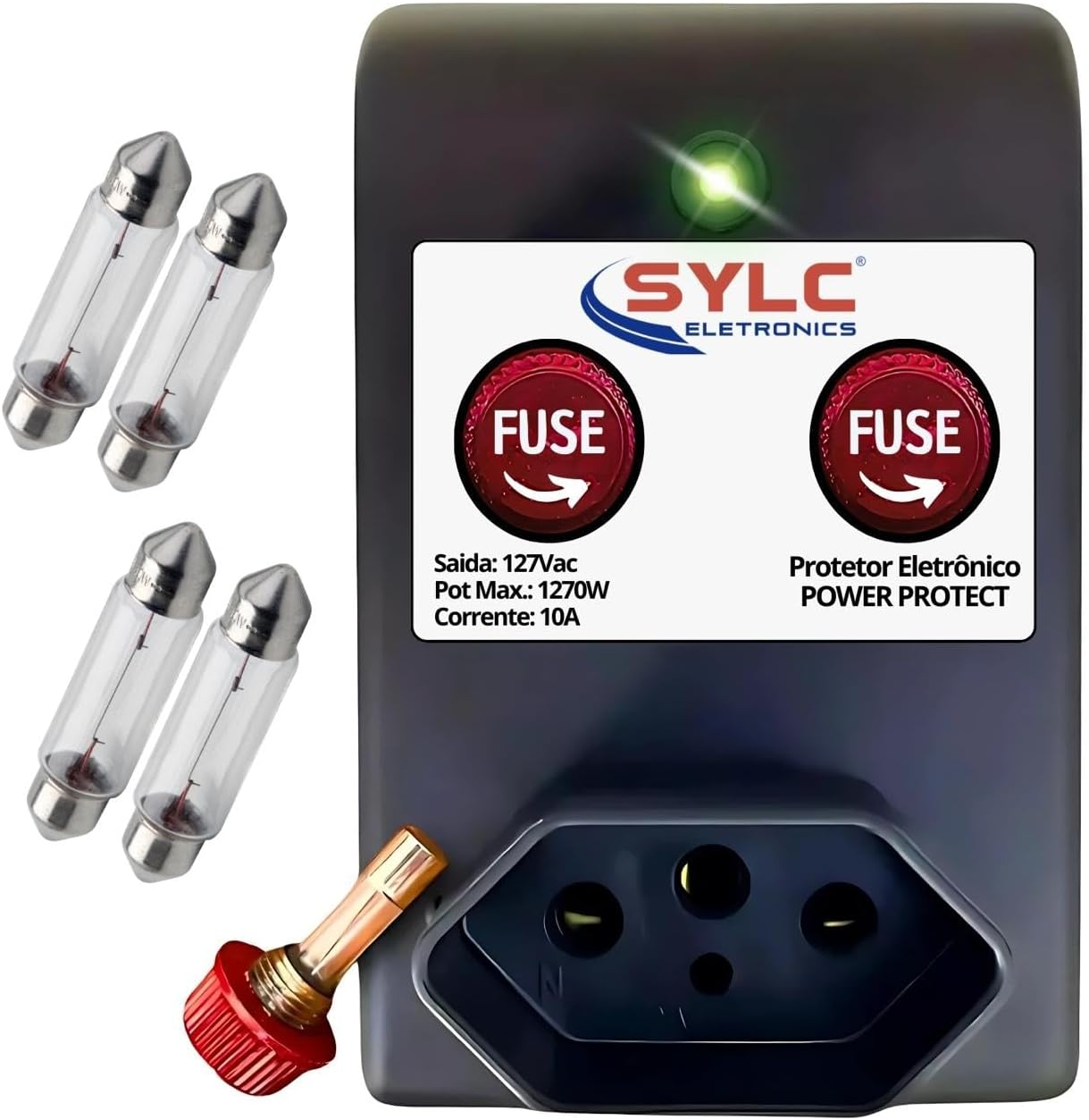 Protetor de Rede Elétrica 127V – Proteção para PCs TVs Gamers e Video Games Contra Surtos e Picos de Energia
