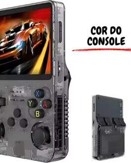 R36S Console de jogos portátil de 64 GB, integrado mais de 15.000 jogos clássicos, sistema Linux com tela HD MIPI IPS de 3,5 polegadas, dispositivo portátil de jogos e entretenimento de 3500 mAh