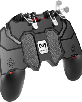 DELAM Controlador de jogos móvel com gatilhos L1R1 L2R2, controle móvel PUBG com operação de 6 dedos, controle remoto de joystick para 4,7 a 6,5 polegadas, iPhone, Android, iOS, celular,