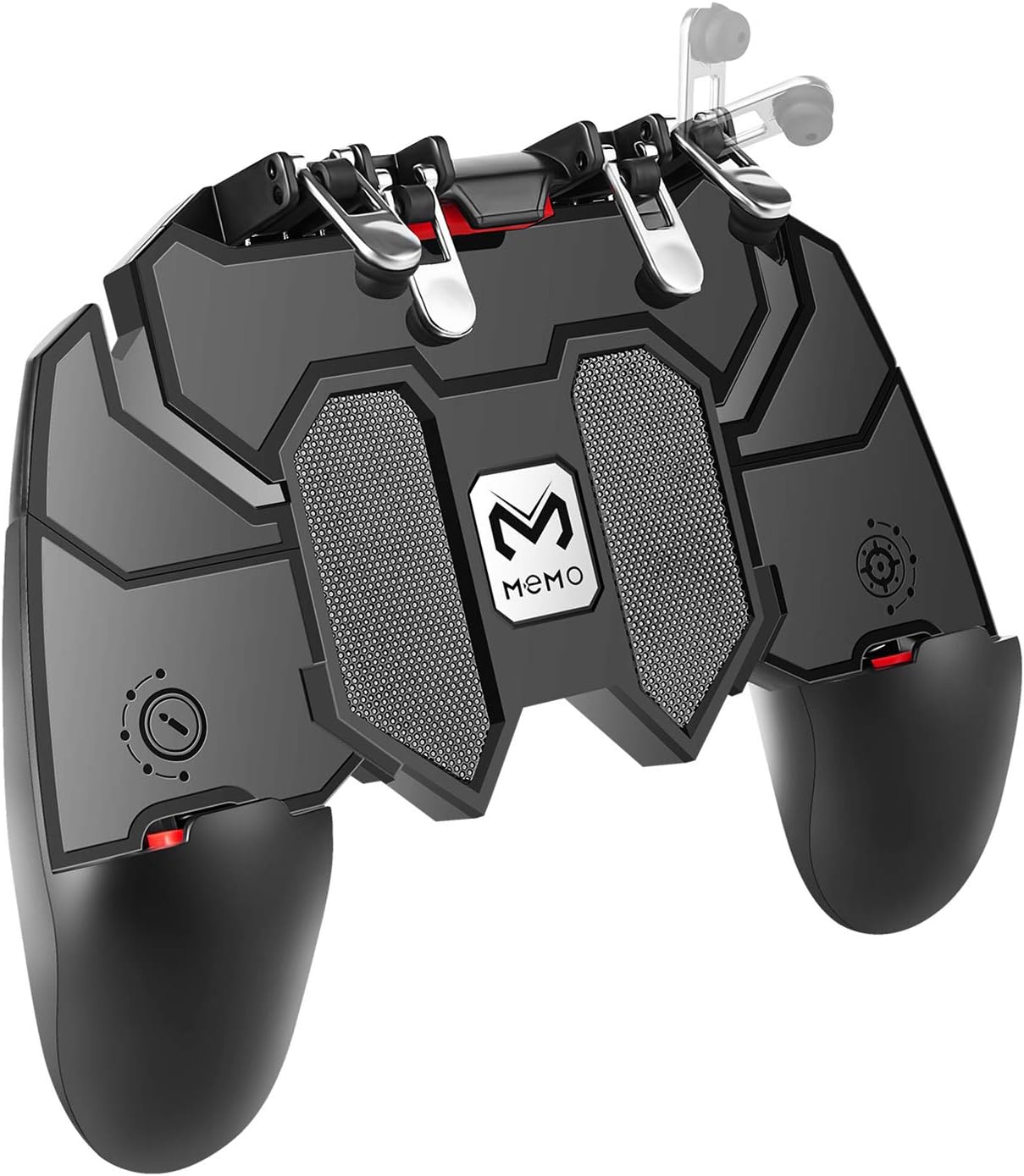 DELAM Controlador de jogos móvel com gatilhos L1R1 L2R2, controle móvel PUBG com operação de 6 dedos, controle remoto de joystick para 4,7 a 6,5 polegadas, iPhone, Android, iOS, celular,