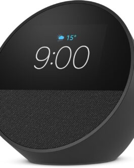 Echo Spot com Alexa (Última geração) | Despertador inteligente com som vibrante | Cor Preta