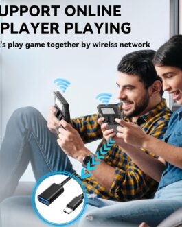 R36S Handheld Game Console, Preloaded with 15000+ Games, Linux System with 32+64G TF Card, Retro Gaming Console 3.5-inch IPS Screen (Black)