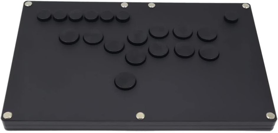 TruBoost B1-PC-B-B Ultra-Thin All Buttons Hitbox Style Arcade Joystick Fight Stick Game Controller PC USB Hot-Swap Cherry Black Matte Panel