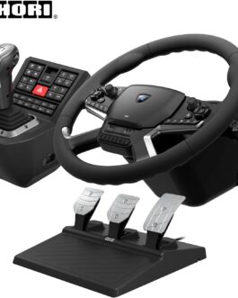 Hori Truck Control System for Windows 11/10 with Force Feedback Steering Wheel, Shifter Control Panel, & Pedals