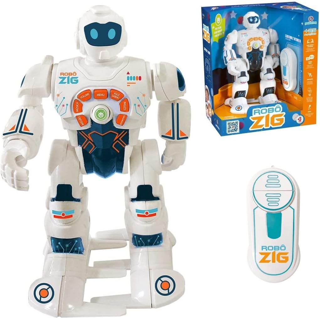 Robô Inteligente Zig Ensina Inglês 25 Funções – Polibrinq