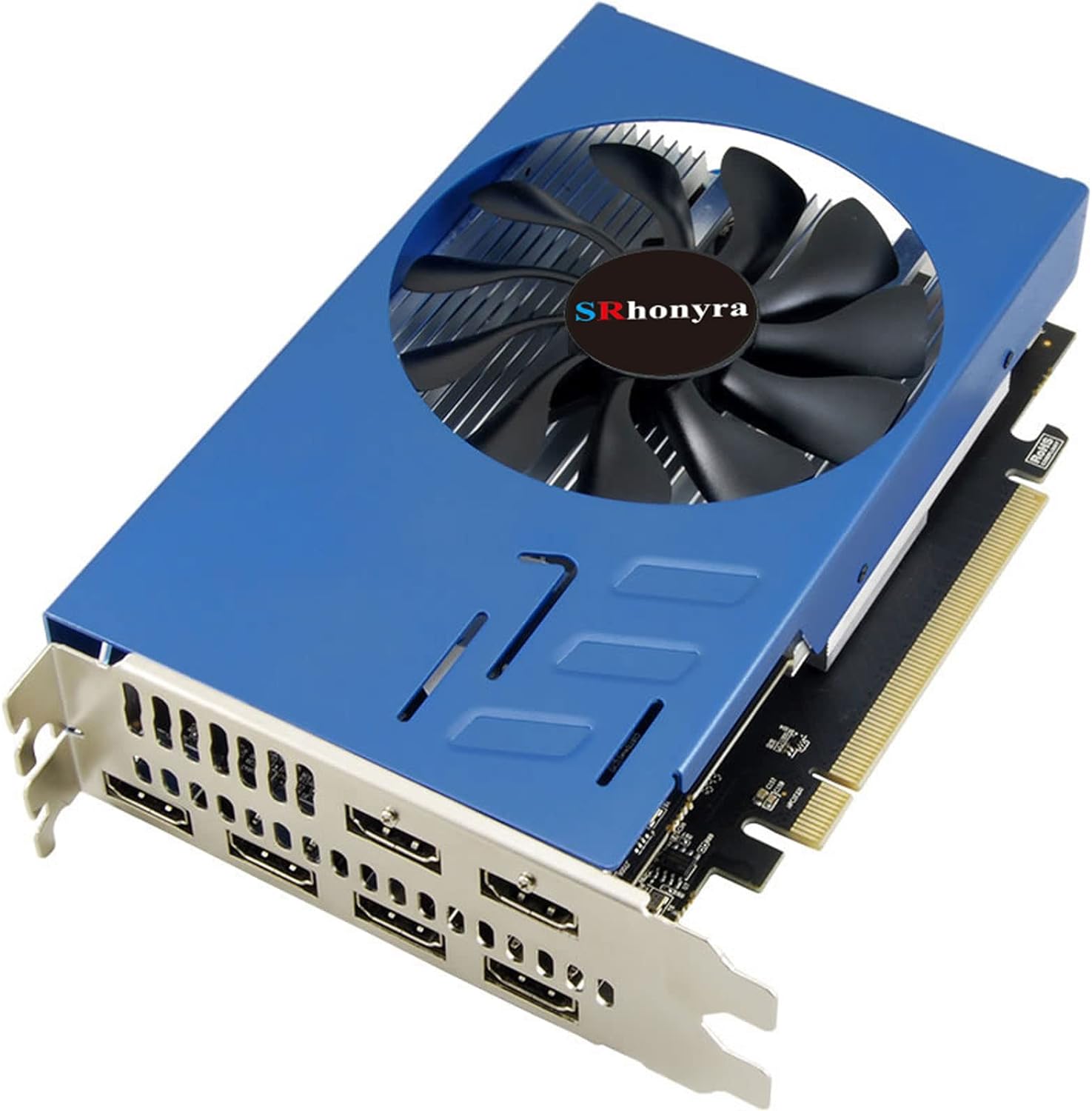 SRhonyra Placa de vídeo R7 350 4GB com vários monitores GDDR5 6HDMI GPU PCI-Express Placa de vídeo de 128 bits para negociação de ações, parede de vídeo, projeto de apresentação