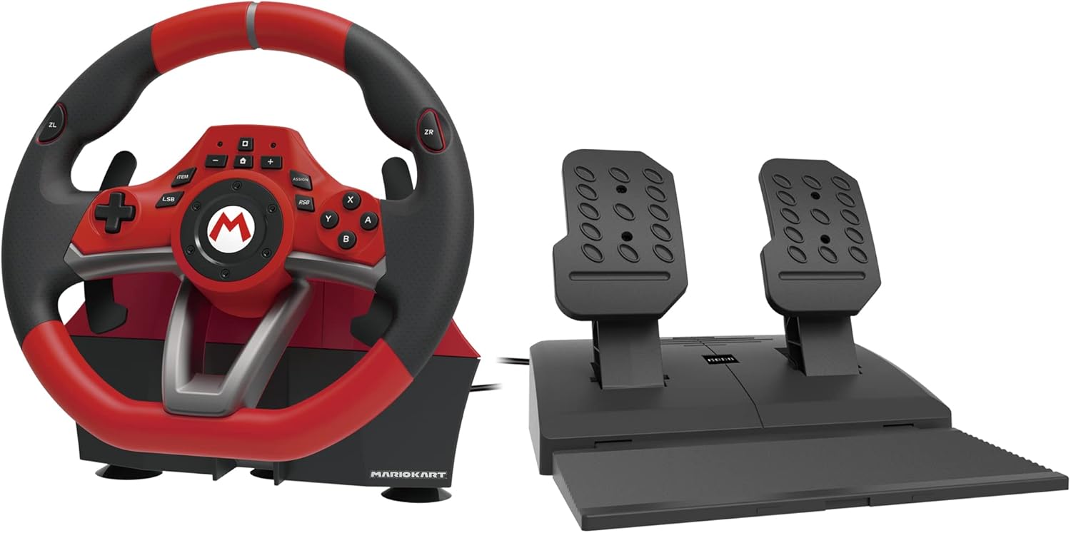 Nintendo Switch Mario Kart Racing Wheel Pro Deluxe By HORI – Officially Licensed By Nintendo