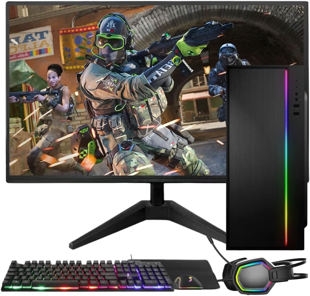 PC Gamer Completo 3green Smart, Intel Core i7, 16GB RAM, Radeon RX 580 8GB, SSD 512GB, Fonte 500W, Monitor LED 24″, Kit Gamer – 3GS-0115SF