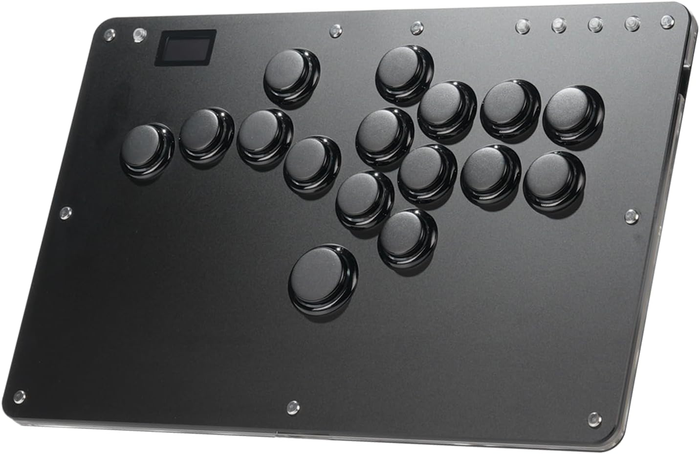 Haute42 Leverless Controller Arcade Stick: Haute42 R16 Black Leverless Controller with Rims,Premium Black Leverless Controller with Crystal Low-Profile Switch for PC/PS4/Switch Game,Support Hot Swap
