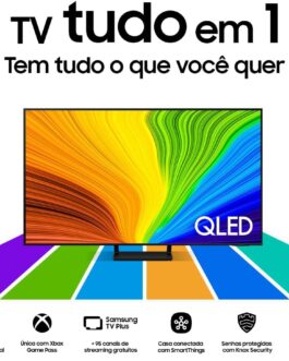 Samsung Smart TV 65″ QLED 4K 65Q70D – Tecnologia de Pontos Quânticos, Upscaling 4K AI, Painel até 120Hz