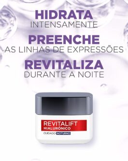 Creme Facial Anti-idade L’Oréal Paris Revitalift Hialurônico Noturno, 49g