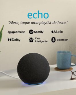 Echo com Alexa (Última geração): Com som premium e hub Zigbee de casa inteligente – Cor Preta