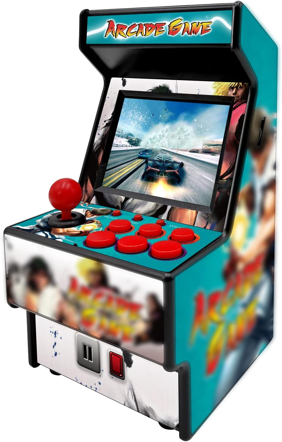 Mini Arcade Games Machine – 156 Retro Games Console Playable – 2.8 Inch Screen Handheld Gaming Device Support AV Output – Electronic Birthday Xmas Gift for Kids Adults (Blue)