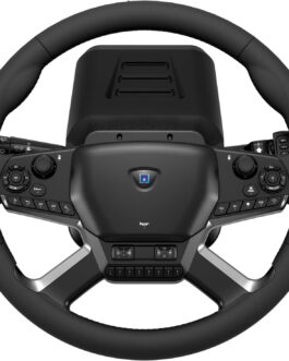 Hori Truck Control System for Windows 11/10 with Force Feedback Steering Wheel, Shifter Control Panel, & Pedals