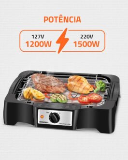 Churrasqueira Elétrica, Mondial, Preto, 1500W, 220V – CH-07