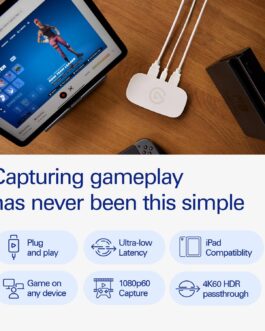 Elgato Game Capture Neo – HDMI – Branco – Windows 10 (64 bits), macOS 12, iPadOS 17