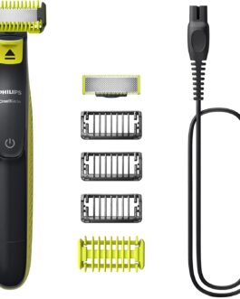 Aparador e raspador para rosto e corpo OneBlade com 4 pentes, à prova d’água, bivolt – QP2824/10 Philips