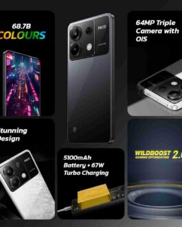 Smartphone Xiaomi Poco X6 5G 256 GB/12 GB de RAM preto [Modelo 23122PCD1G]