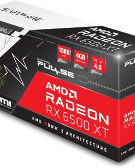 PLACA DE VÍDEO SAPPHIRE PULSE AMD RADEON RX 6500 XT GRAPHICS CARD GDDR6 1080 FHD 4GB PCIE HDMI