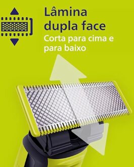 Aparador e raspador para rosto e corpo OneBlade com 4 pentes, à prova d’água, bivolt – QP2824/10 Philips