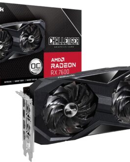 Placa de Vídeo ASRock Radeon RX 7600 Challenger OC, 8GB, GDDR6, 128-Bit, FSR, Ray Tracing, Preto