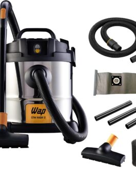 WAP Aspirador de Pó e Água Barril GTW INOX 12, Compacto, 12 Litros, com Filtro Lavável, 160mbar 1400W 127V
