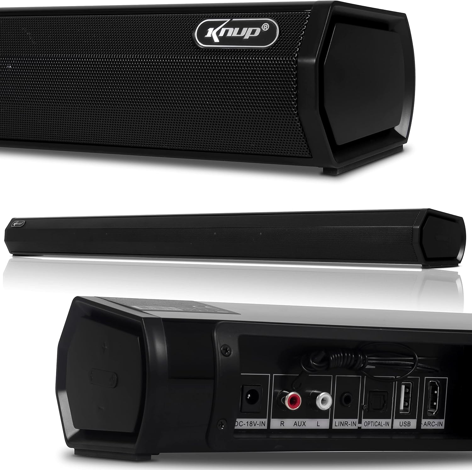 Home Theater Soundbar Barra de som Bluetooth Cinema Caixa de Som Potente Estéreo com 60w Rms Hdmi Arc Entrada Óptica Radio Fm