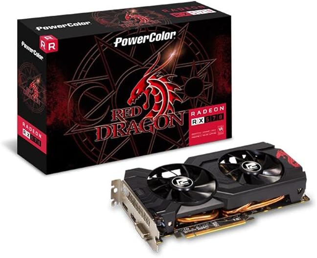 Placa de Vídeo PowerColor RX 570 GDDR5 de 4 GB RADEON RX 570 AXRX 570 4GBD5-DHDV3 / OC
