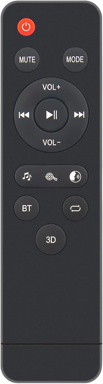 Controle remoto de substituição compatível com Vmai Soundbar S5 2.0CH Sound Bar Home Theater System Speaker