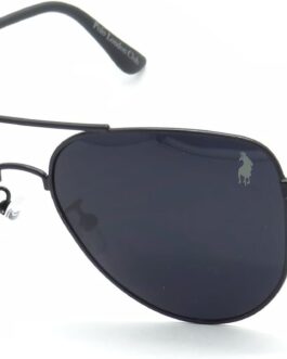 Óculos de Sol Aviador Clássico Unissex Polo London Club, Armação em Metal Stainless Stell