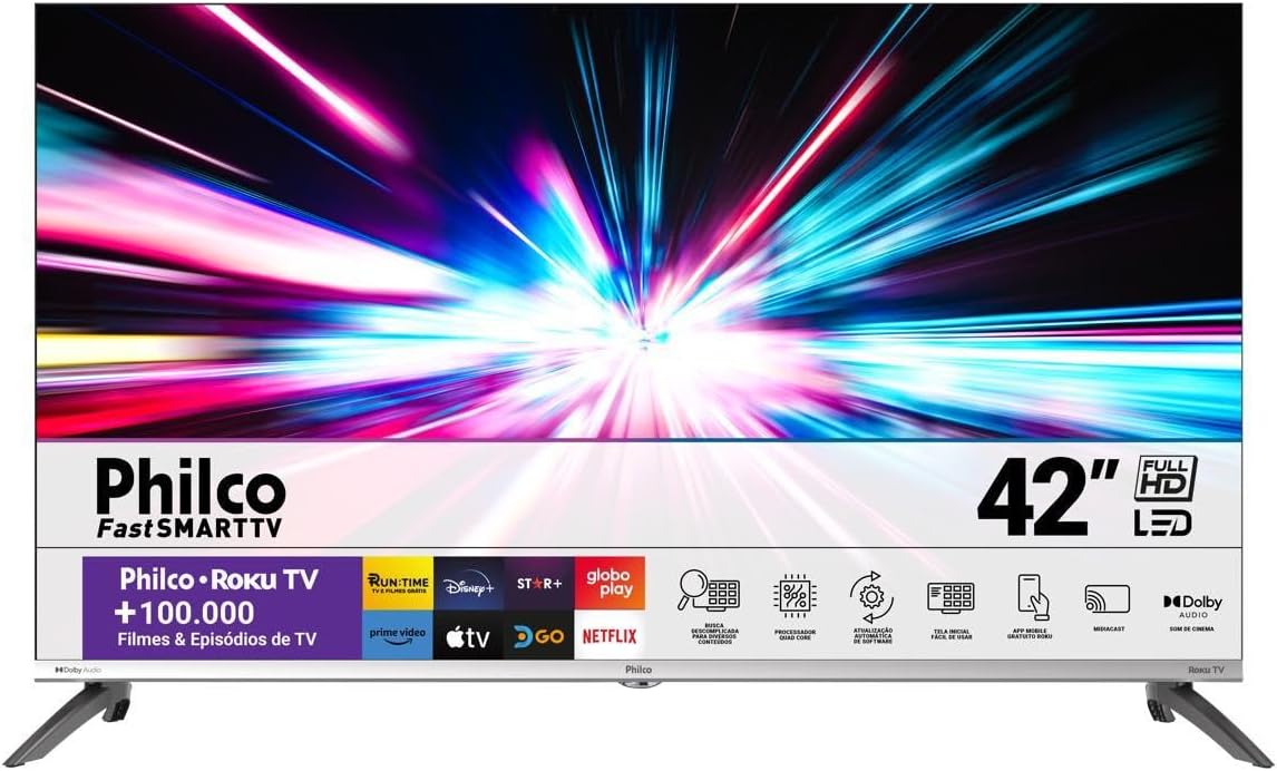 Smart TV 42” Philco PTV42M9GR2CMB LED Roku TV