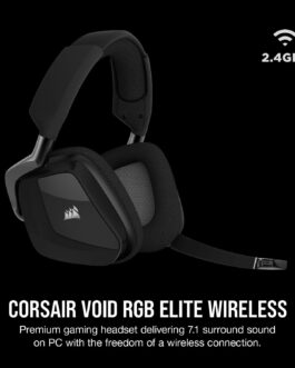 Headset Gamer Premium Corsair Void RGB Elite Wireless com 7.1 Surround – Preto CA-9011201-NA