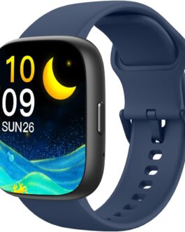 SmartWatch, relogio smartwatch com Ecrã tátil e Alexa, à prova d’água IP68, relogio smartwatch feminino e masculino, com modo esportivo e recebimento de notificações (azul)