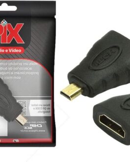 Pix, 003-8503, Adaptador Micro HDMI PLA stico – Micro HDMI Macho Para HDMI Femea