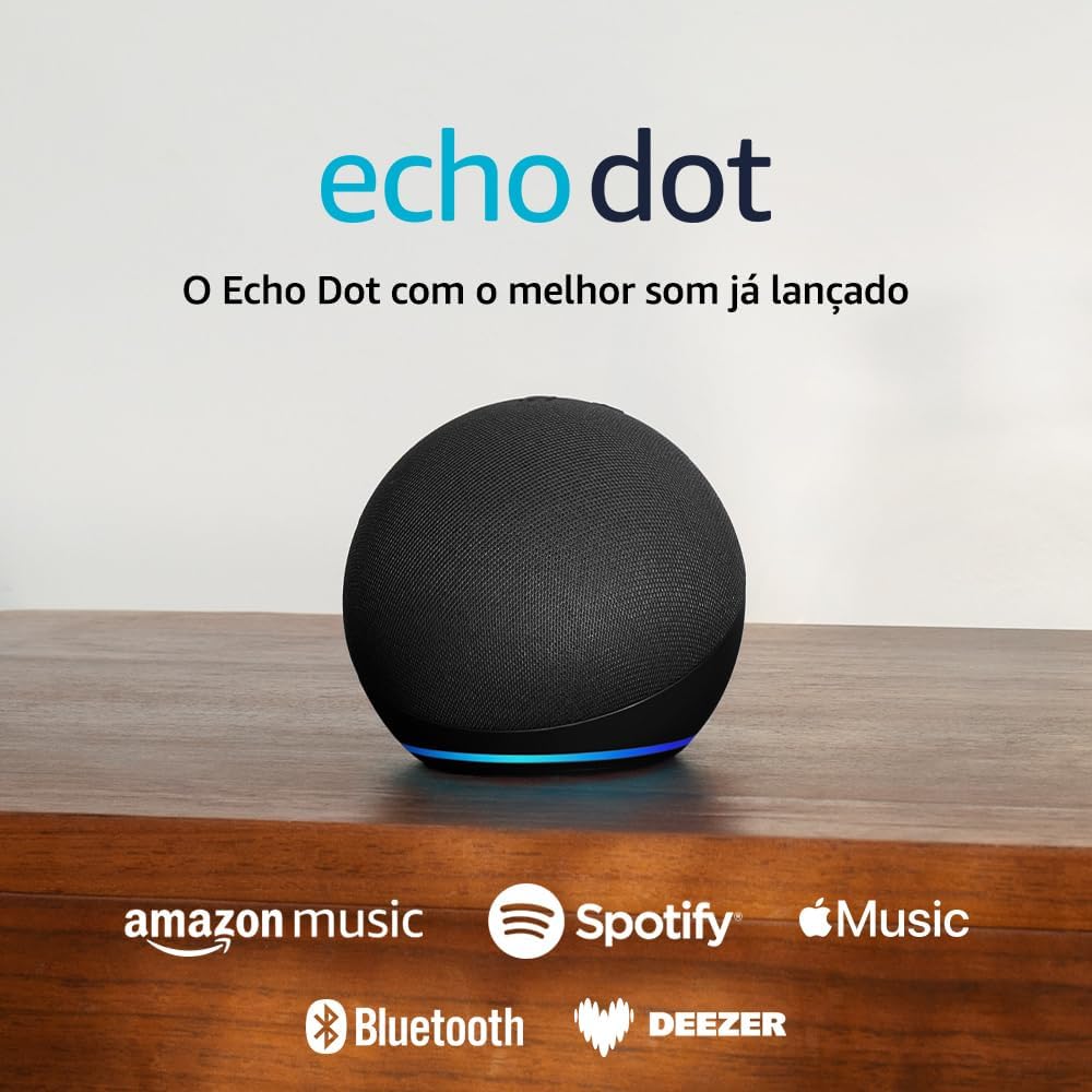 Echo Dot (Última geração) | O Echo Dot com o melhor som já lançado | Cor Preta