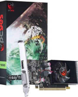 PLACA DE VIDEO NVIDIA GEFORCE GT 1030 2GB GDDR5 64 BITS COM KIT LOW PROFILE SINGLE FAN – PA1030GT6402G5 – PCYES